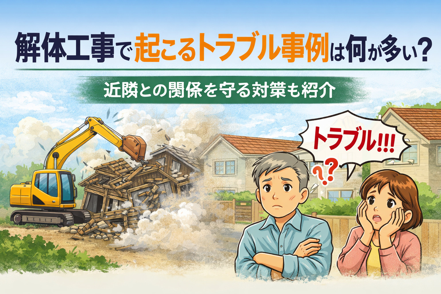 解体工事で起こるトラブル事例は何が多い？近隣との関係を守る対...の画像