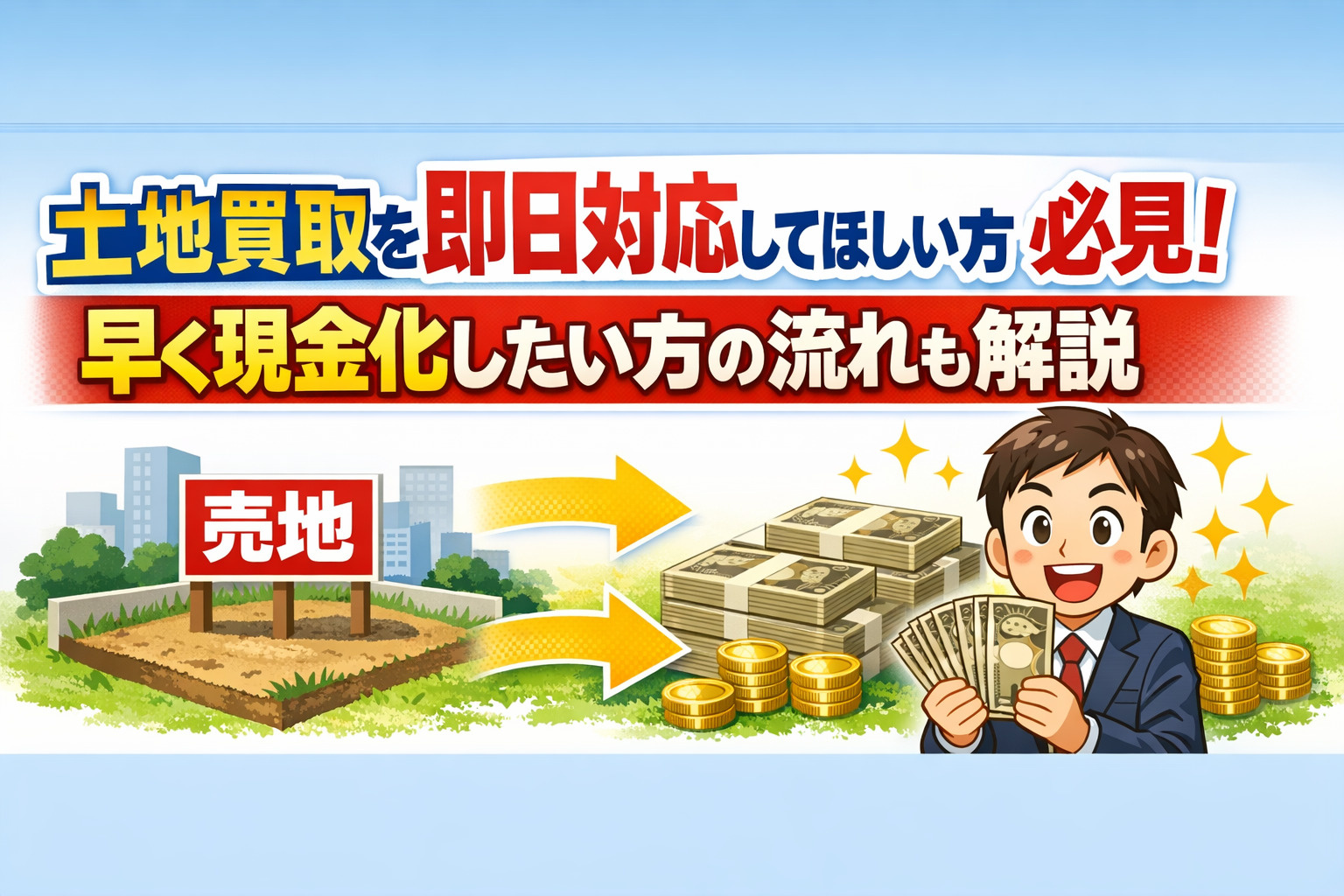 土地買取を即日対応してほしい方必見！早く現金化したい方の流れ...の画像
