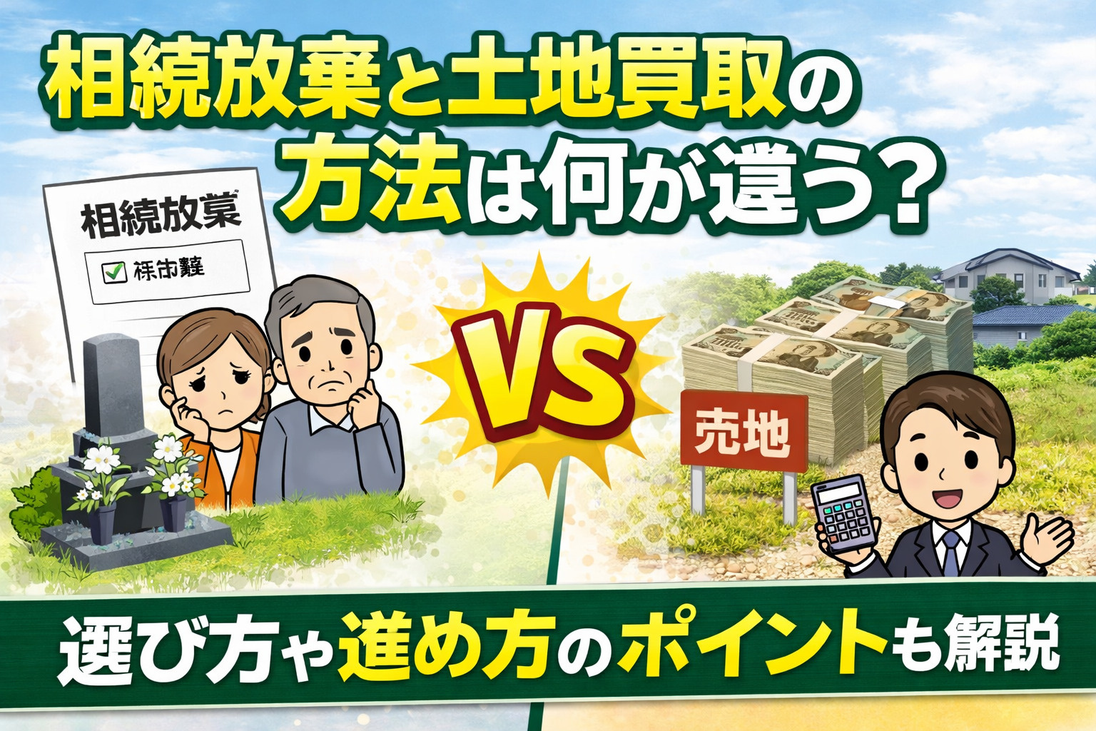 相続放棄と土地買取の方法は何が違う？選び方や進め方のポイント...の画像