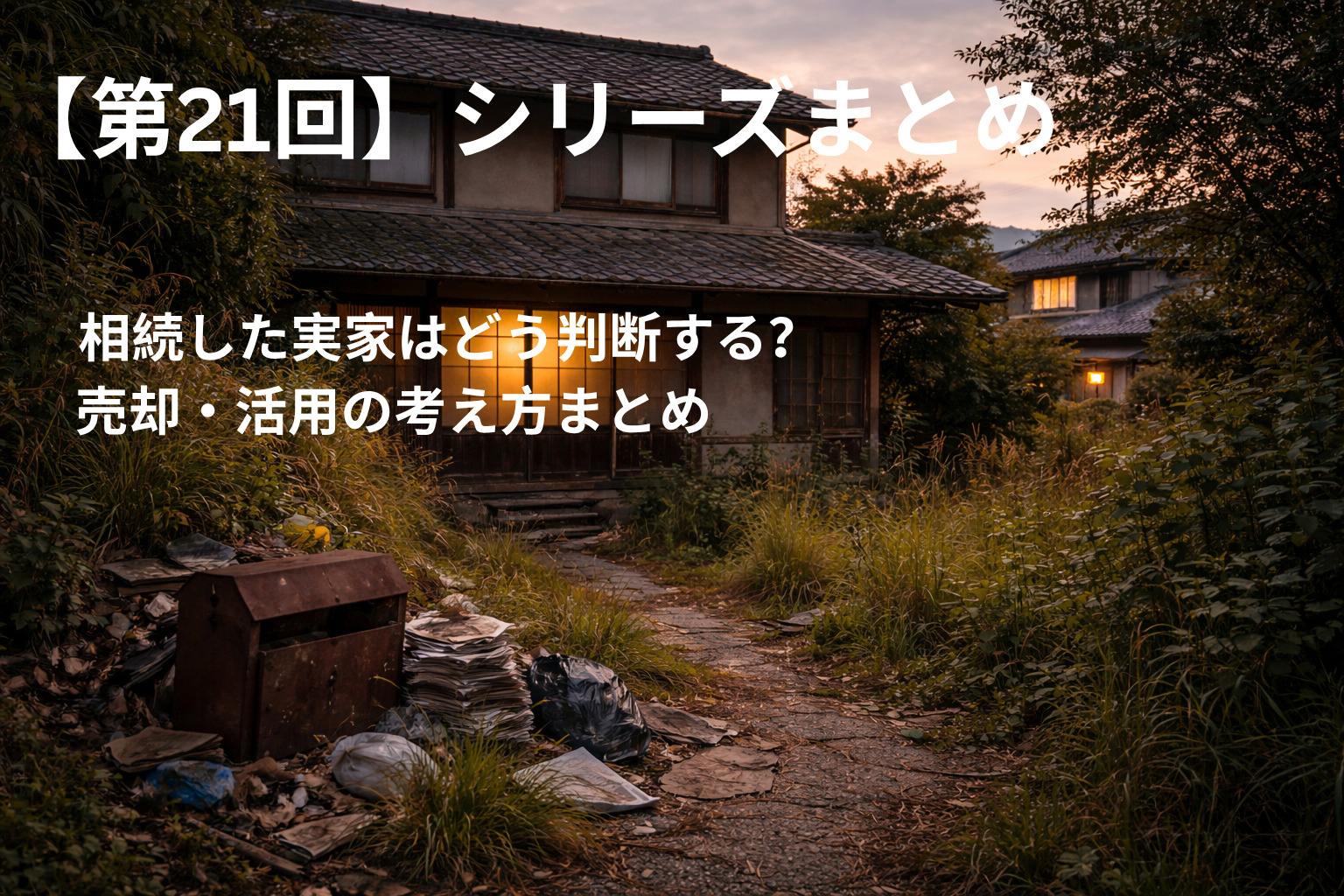 相続した実家はどう判断する？売却・活用の考え方まとめの画像
