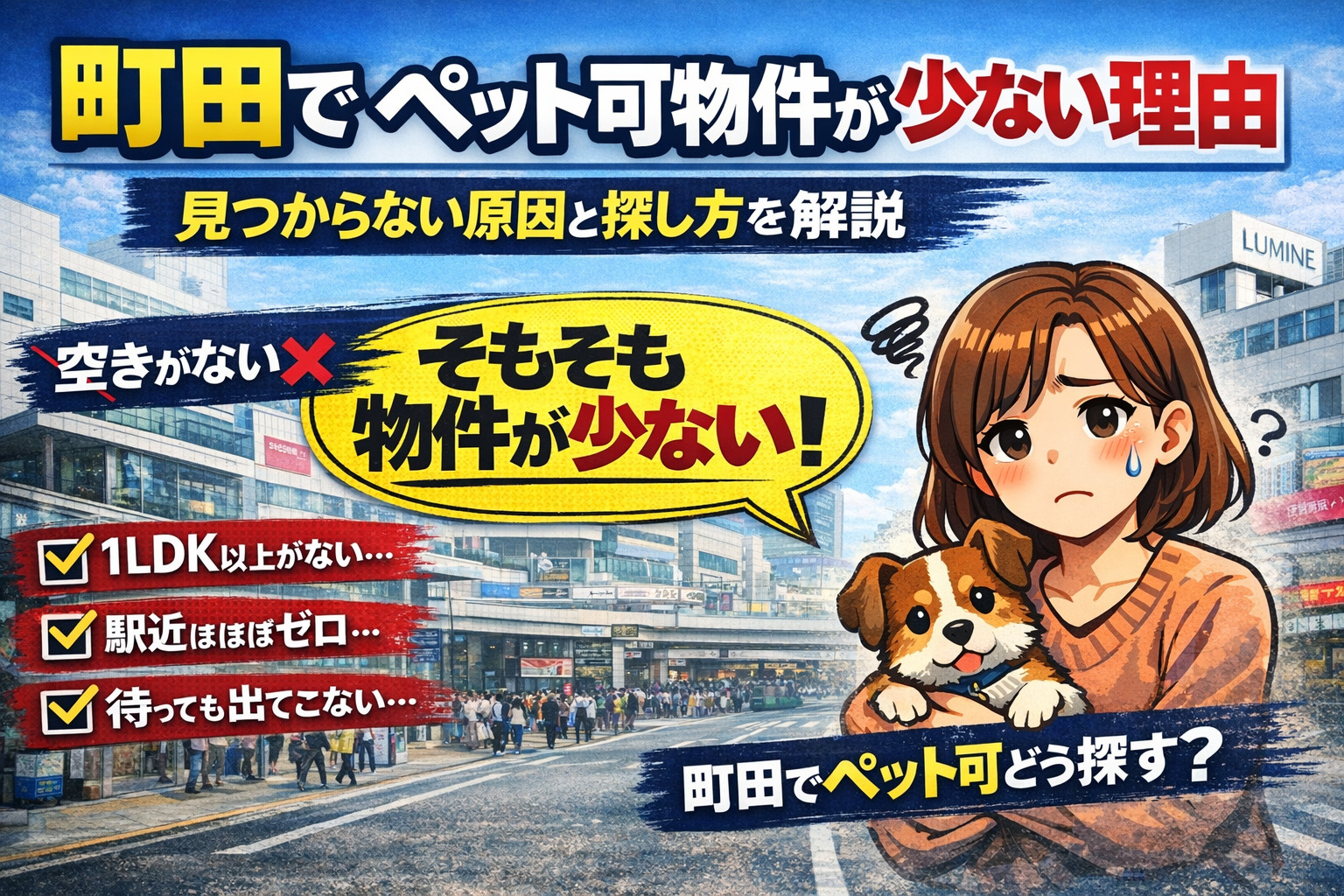 町田でペット可物件が少ない理由｜見つからない原因と探し方を解...の画像