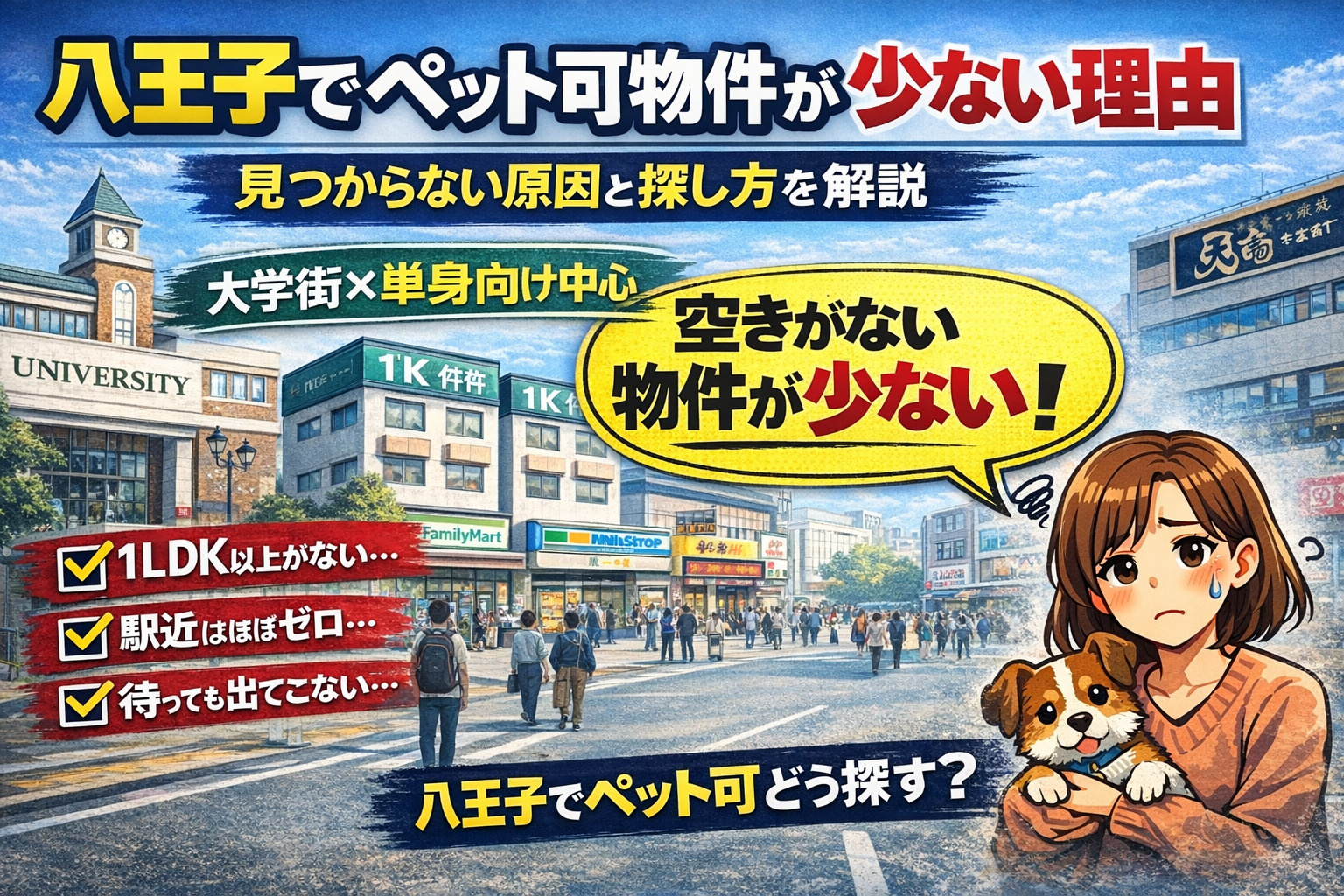八王子でペット可物件が少ない理由｜見つからない原因と探し方を...の画像
