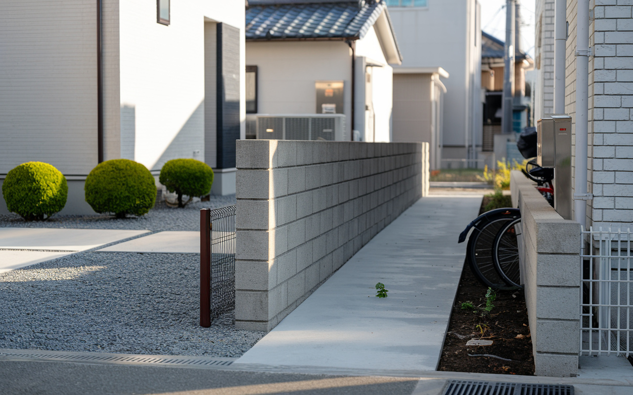 境界にブロックを設置する場合の注意点は？メリットとデメリット...の画像