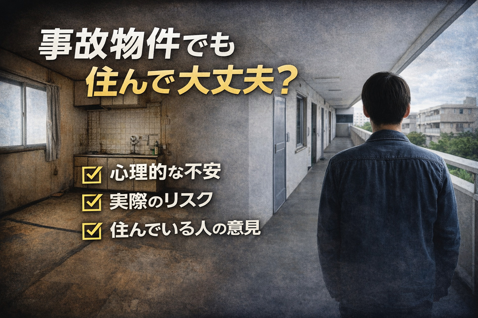 事故物件でも住んで大丈夫？後悔しない判断基準を解説の画像