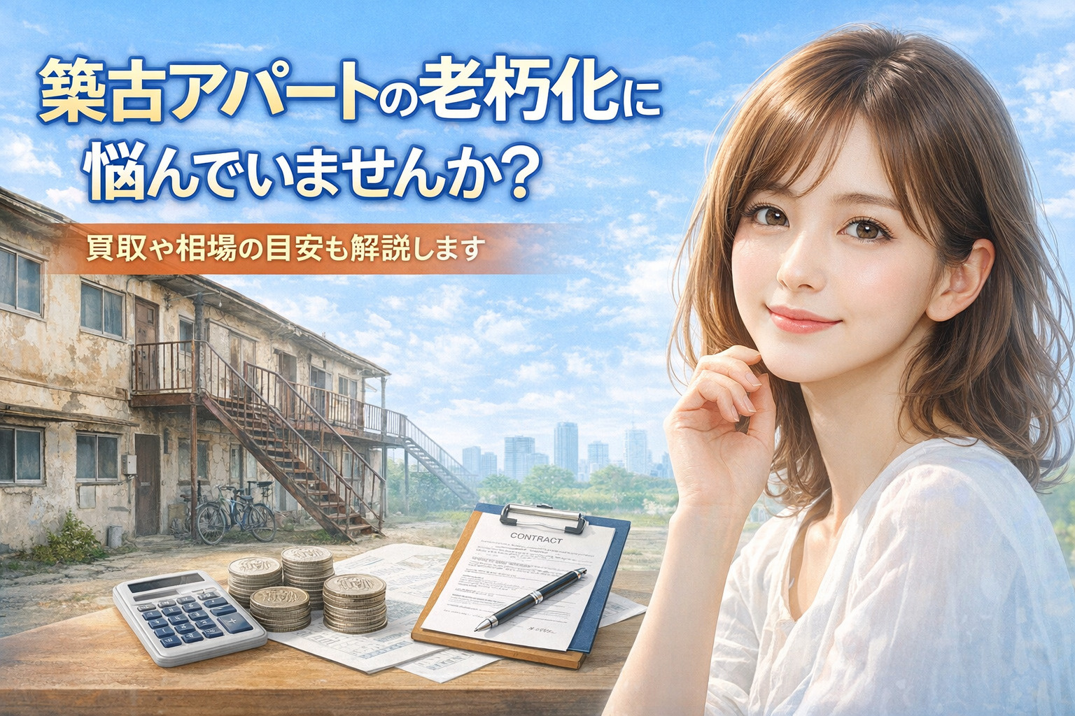 築古アパートの老朽化に悩んでいませんか？買取や相場の目安も解...の画像
