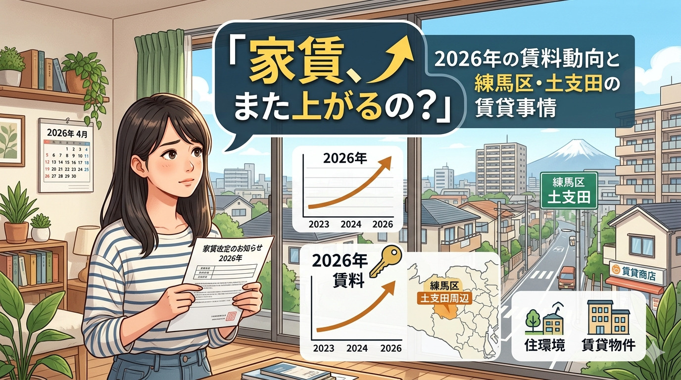 「家賃、また上がるの？」2026年の賃料動向と練馬区・土支田...の画像