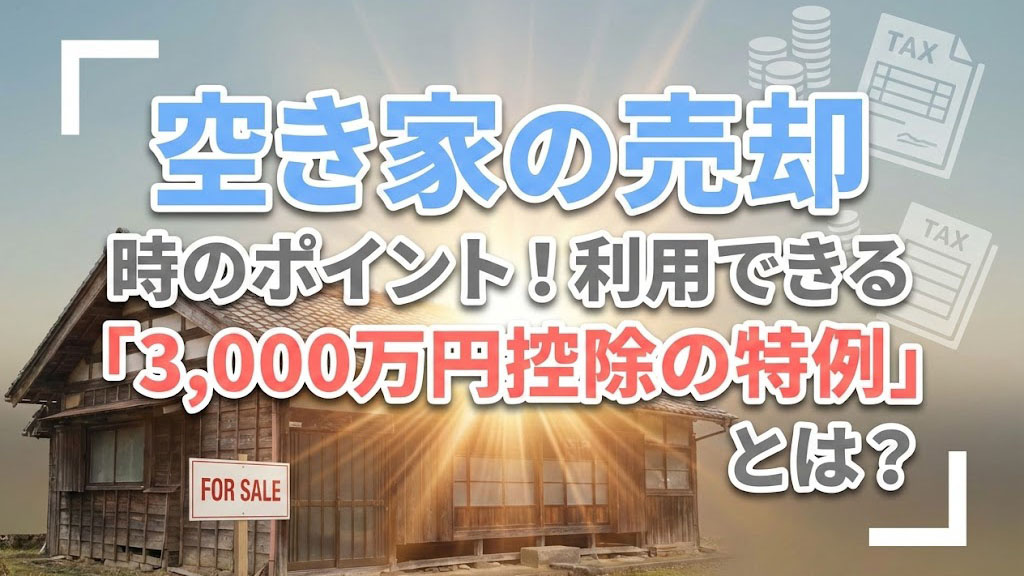 空き家の売却時のポイント！利用できる「3,000万円控除の特...の画像