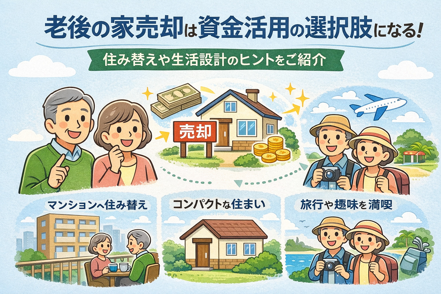 老後の家売却は資金活用の選択肢になる！住み替えや生活設計のヒ...の画像