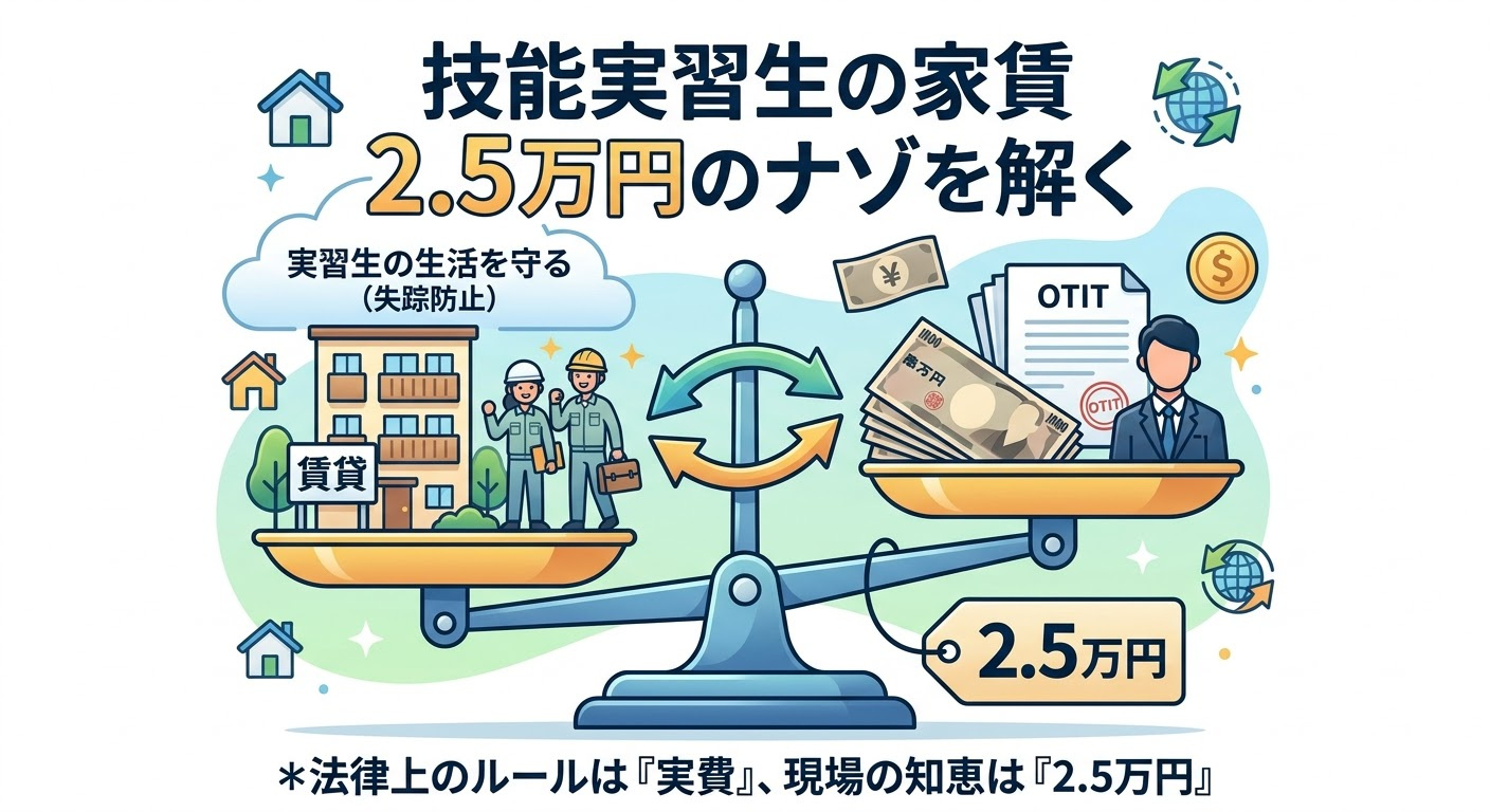 【実務の謎】技能実習生の家賃、なぜ「2.5万円」が上限と言わ...の画像
