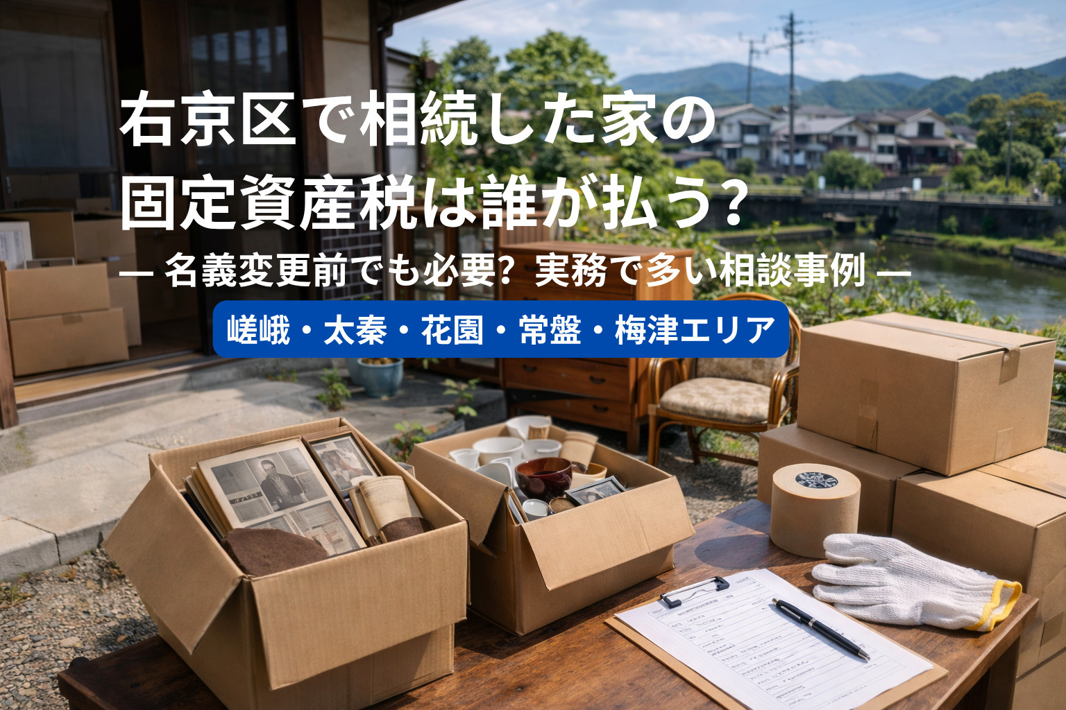 右京区で相続した家の固定資産税は誰が払う？  ― 名義変更前...の画像