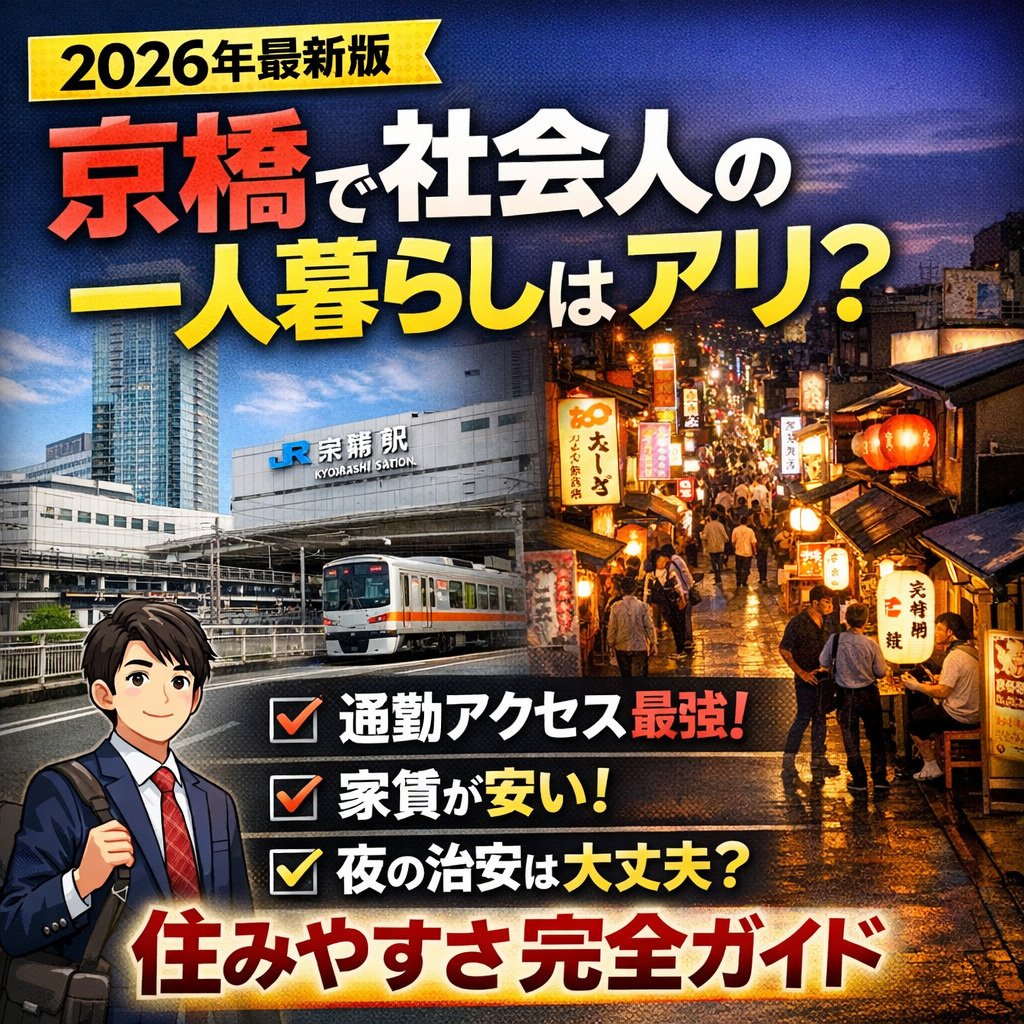 【2026年最新版】京橋で社会人の一人暮らしはアリ？住みやす...の画像