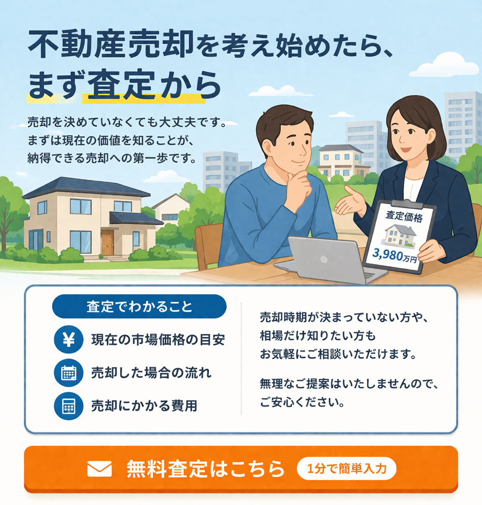 「不動産売却査定実施中」の画像
