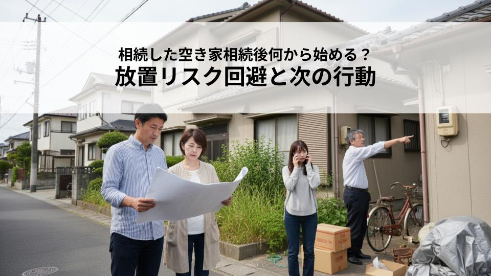相続した空き家相続後何から始める？放置リスク回避と次の行動を...の画像