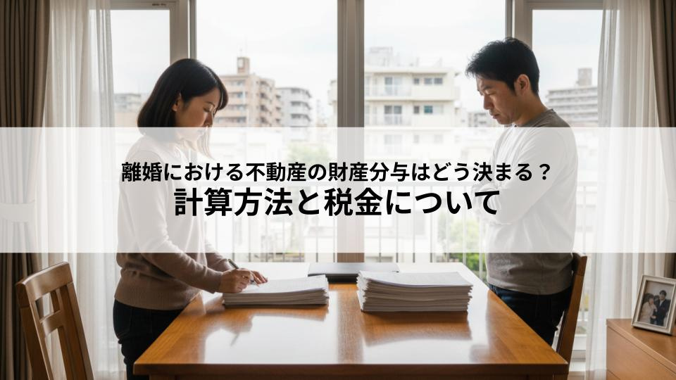 離婚における不動産の財産分与はどう決まる？計算方法と税金につ...の画像
