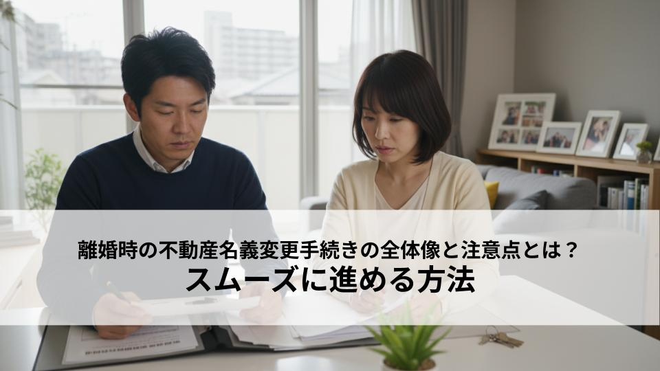 離婚時の不動産名義変更手続きの全体像と注意点とは？スムーズに...の画像