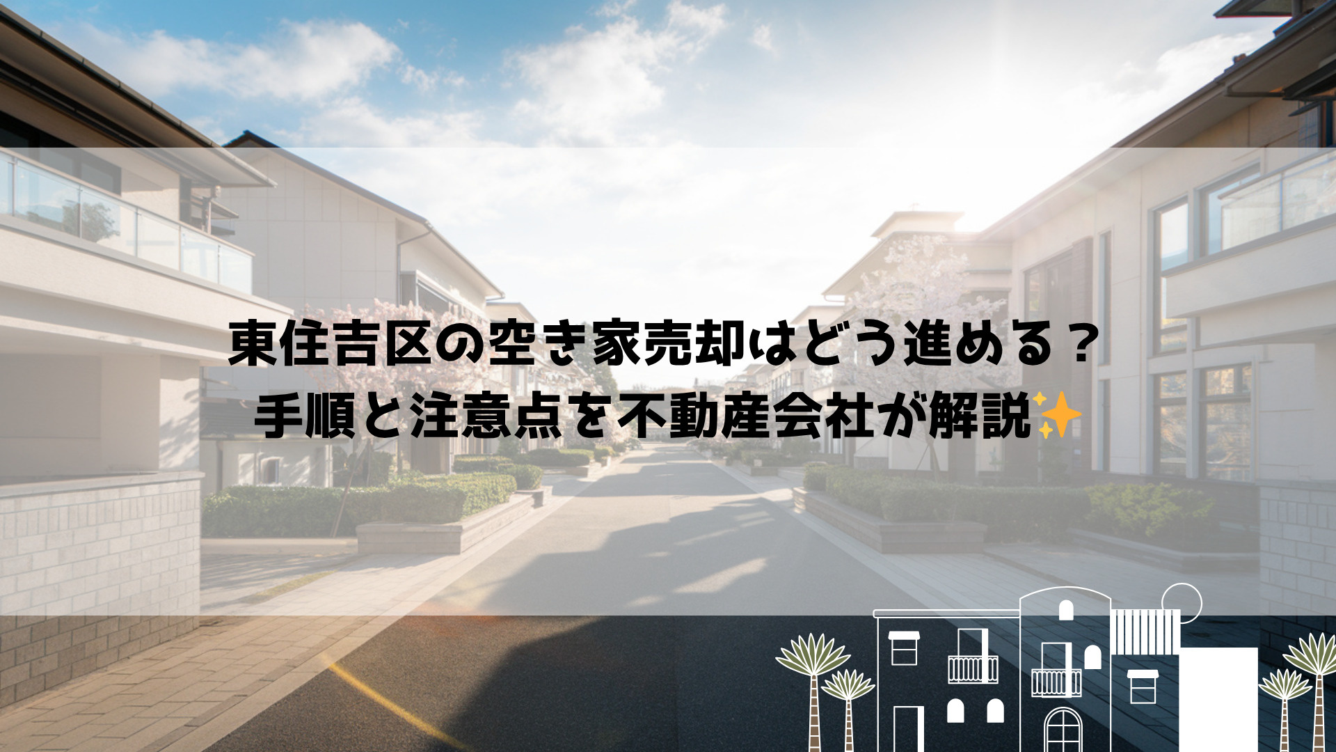 東住吉区の空き家売却はどう進める？手順と注意点を不動産会社が...の画像