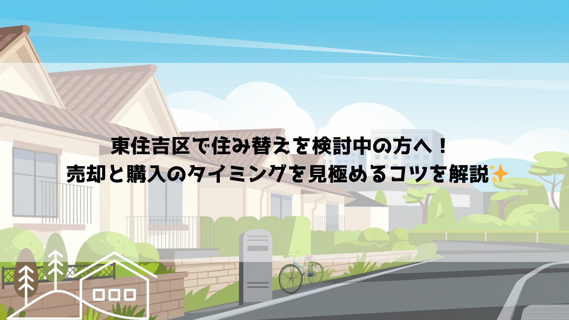 東住吉区で住み替えを検討中の方へ！  売却と購入のタイミング...の画像