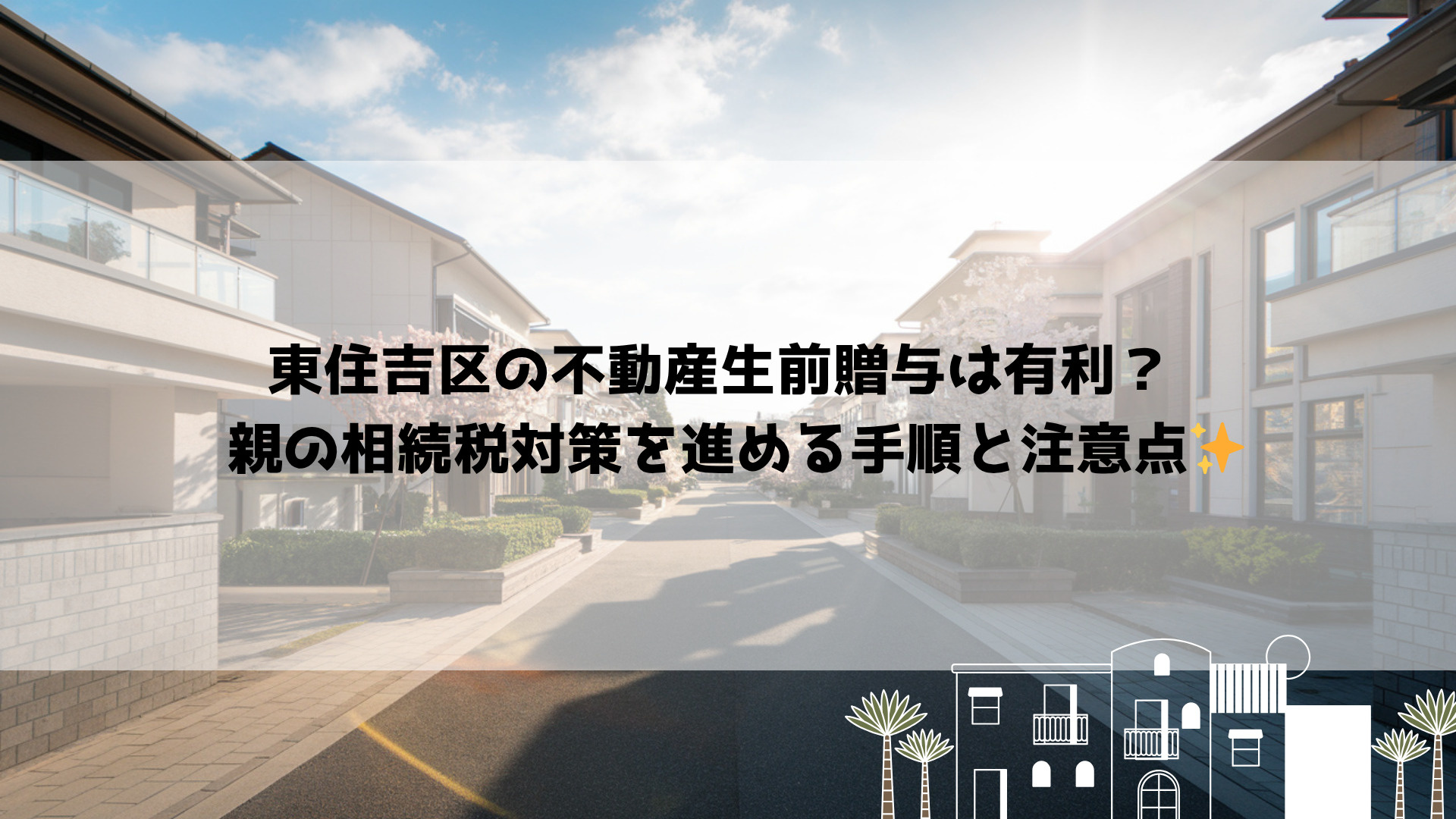 東住吉区の不動産生前贈与は有利？  親の相続税対策を進める手...の画像