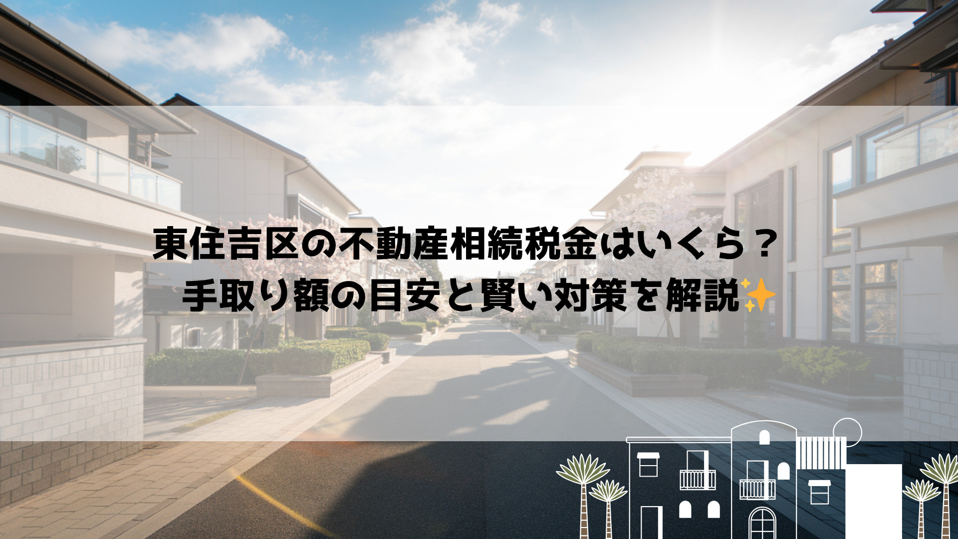 東住吉区の不動産相続税金はいくら？  手取り額の目安と賢い対...の画像