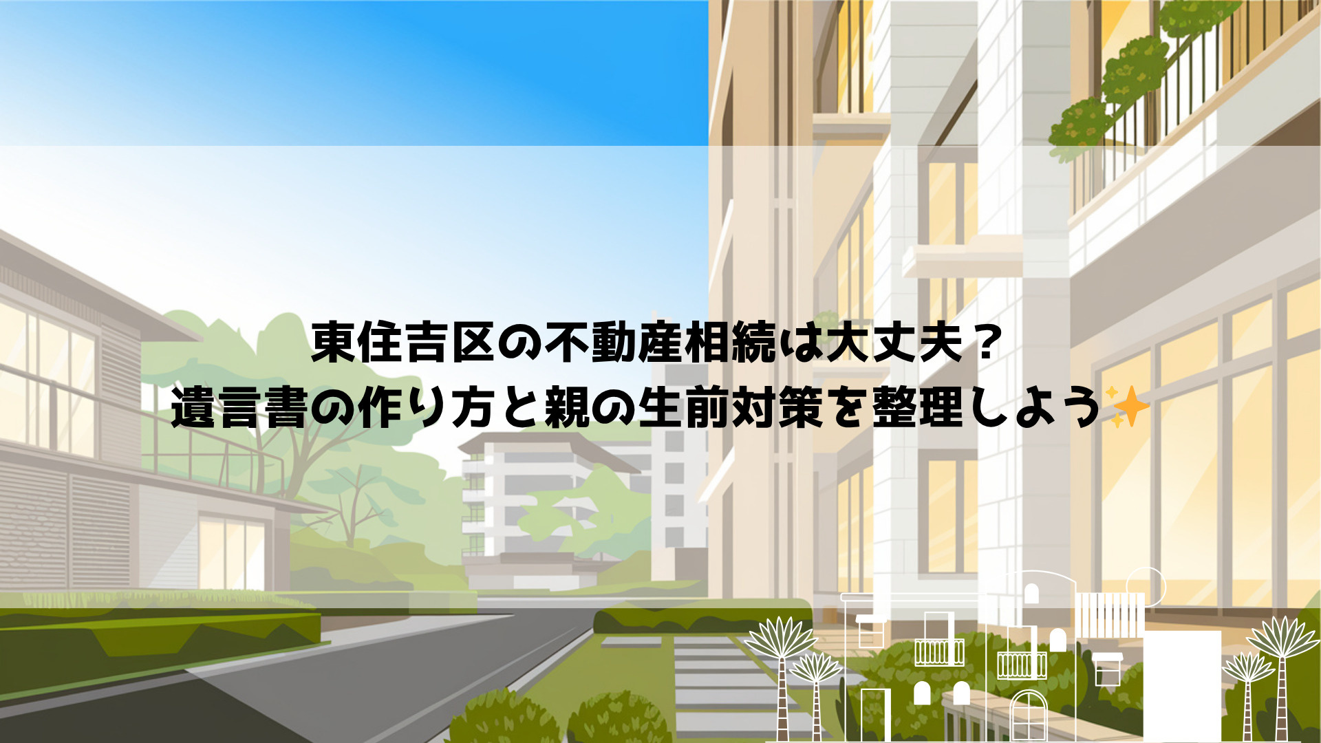 東住吉区の不動産相続は大丈夫？遺言書の作り方と親の生前対策を...の画像
