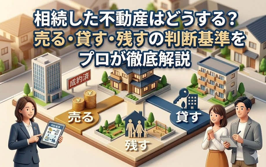 相続した不動産はどうする？売る・貸す・残すの判断基準をプロが...の画像