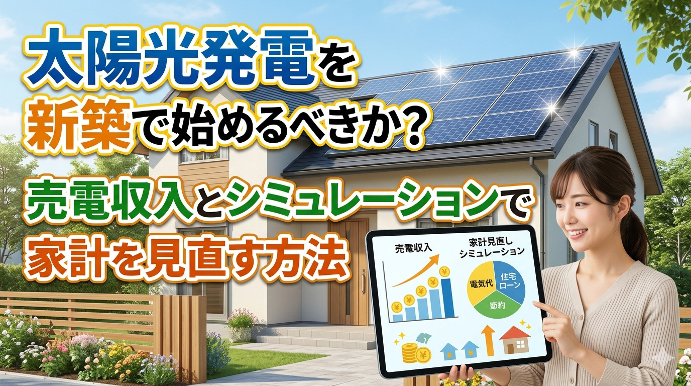 太陽光発電を新築で始めるべきか？売電収入とシミュレーションで...の画像