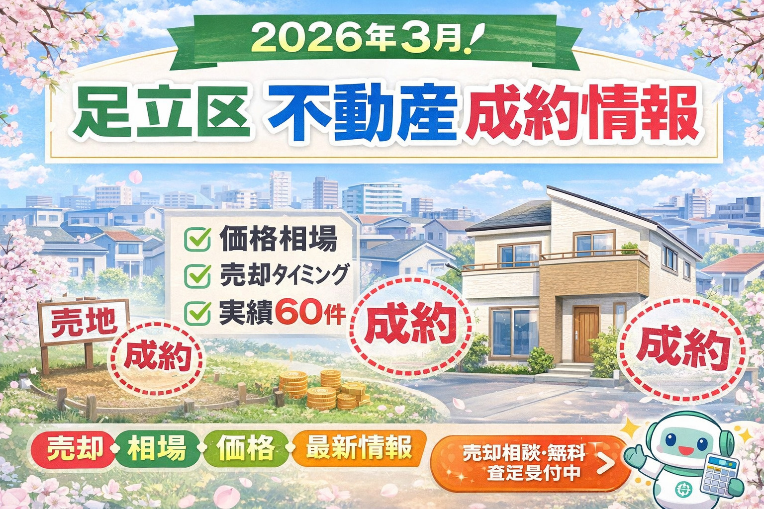 【2026年3月】足立区戸建て成約情報｜最新相場・価格帯・売...の画像