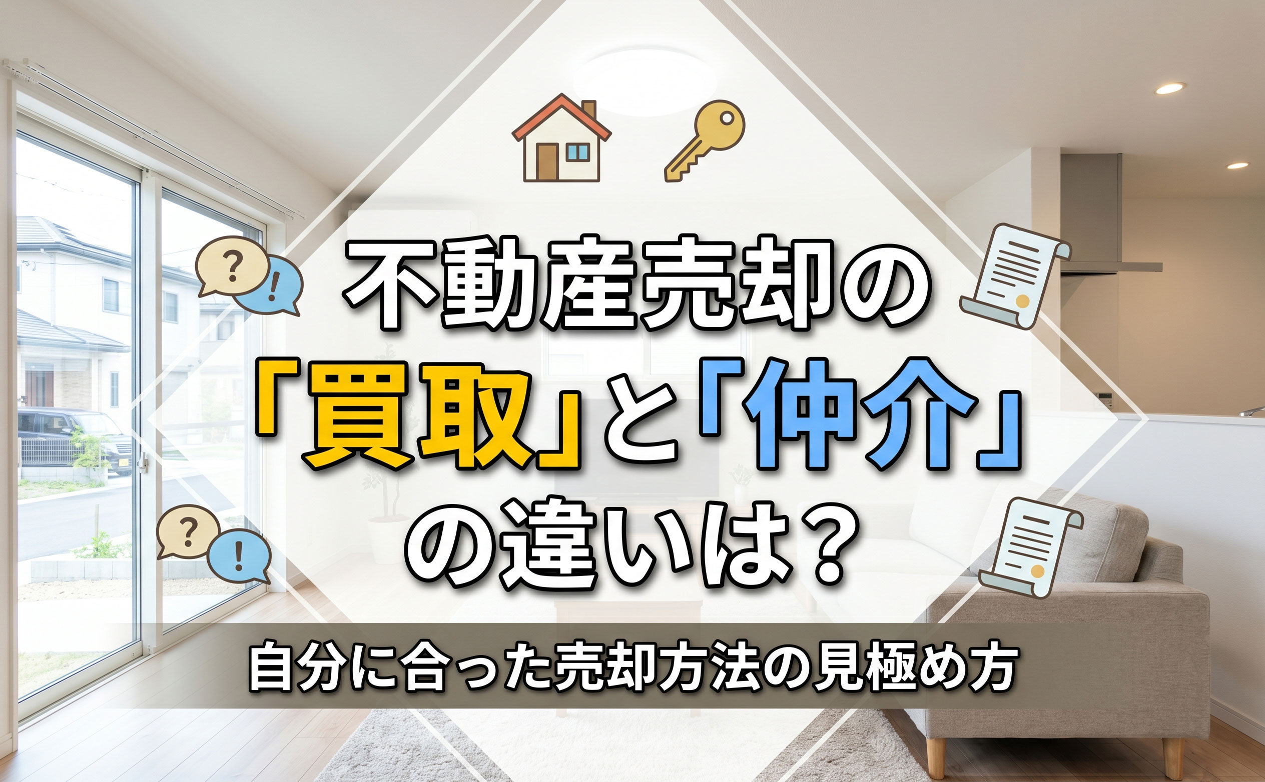 【不動産買取】不動産売却の買取と仲介の違いは？自分に合った売...の画像