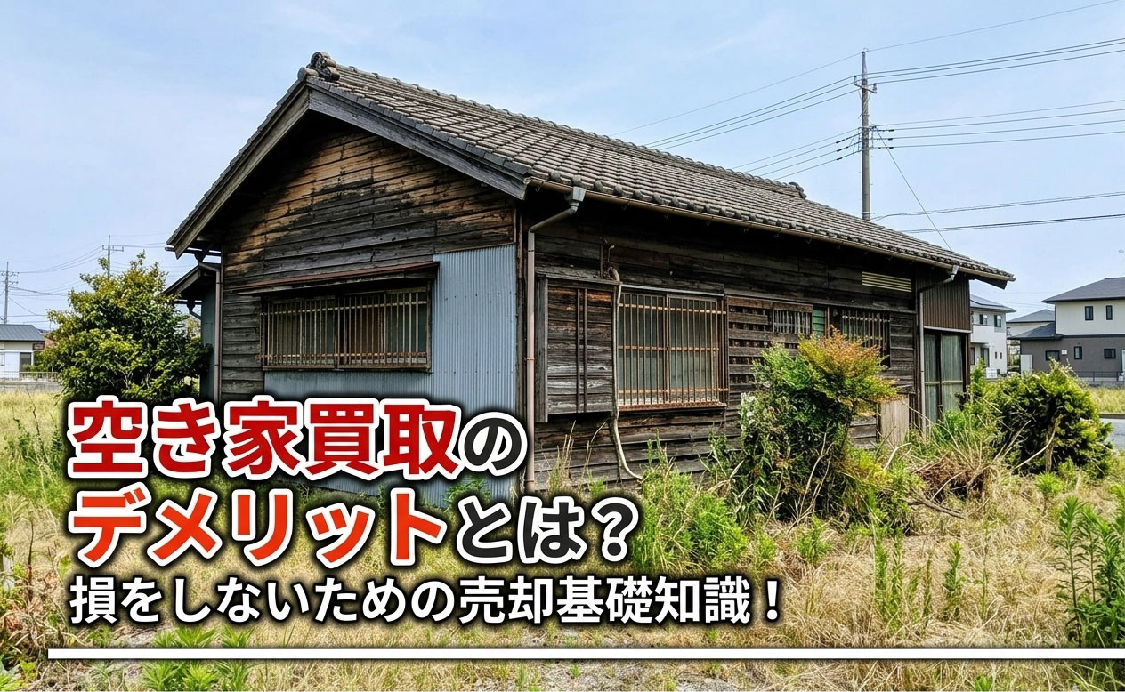 【不動産買取】空き家買取のデメリットとは？損をしないための売...の画像