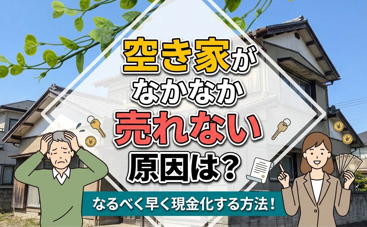 【不動産買取】空き家がなかなか売れない原因は？なるべく早く現...の画像