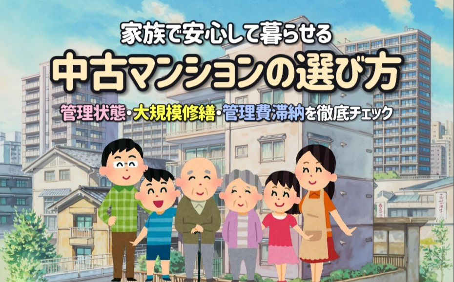 中古マンションの選び方とは？管理状態や大規模修繕履歴管理費滞...の画像