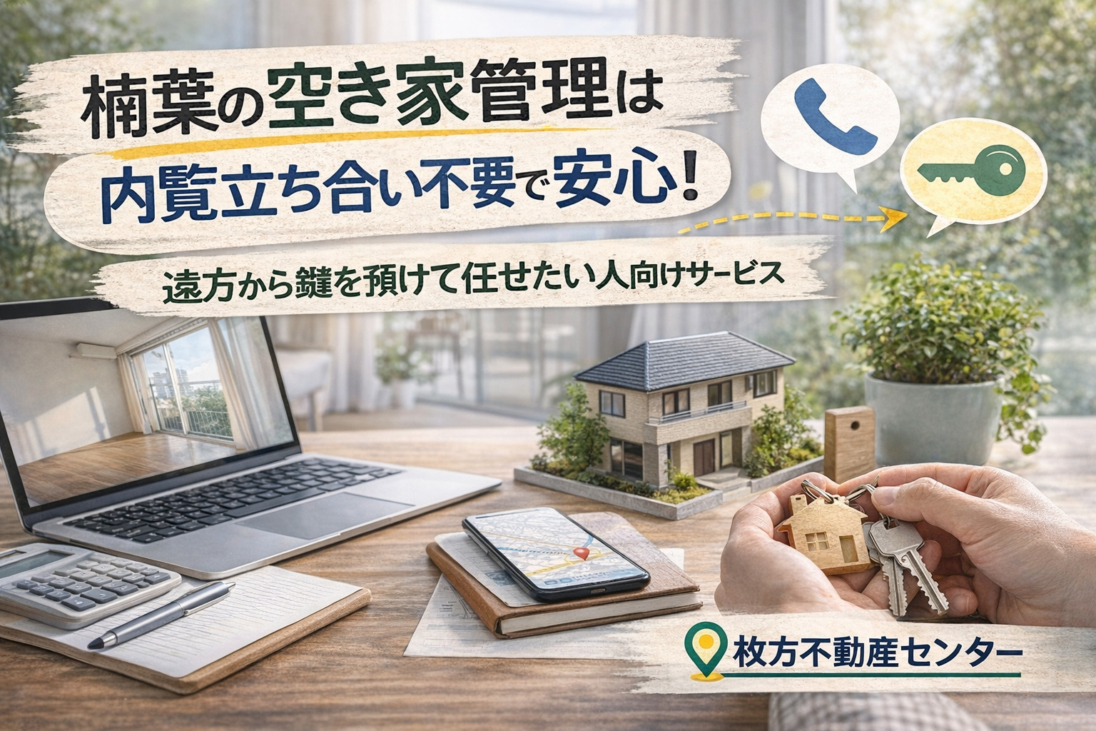 楠葉の空き家管理は内覧立ち合い不要で安心！  遠方から鍵を預...の画像