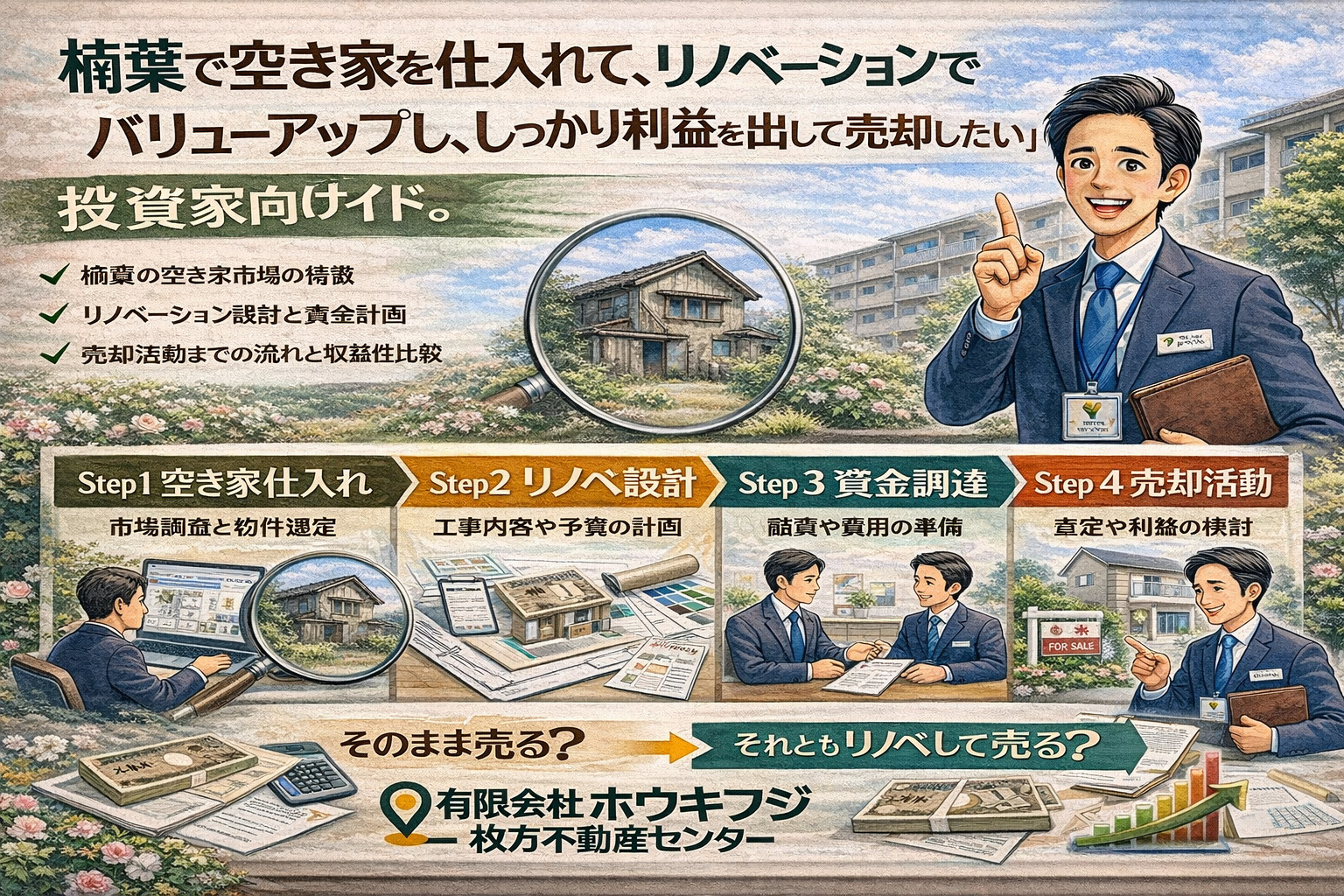 楠葉で空き家リノベーションは有利か？  投資家向け売却の手順...の画像