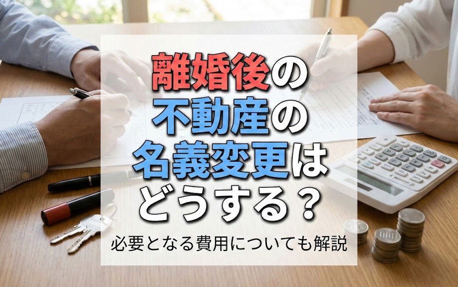 離婚後の不動産の名義変更はどうする？必要となる費用についても...の画像