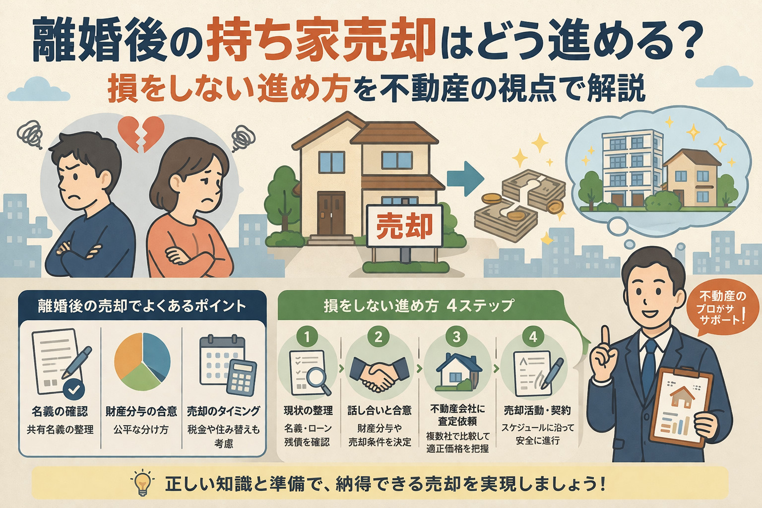 離婚後の持ち家売却はどう進める？損をしない進め方を不動産の視...の画像