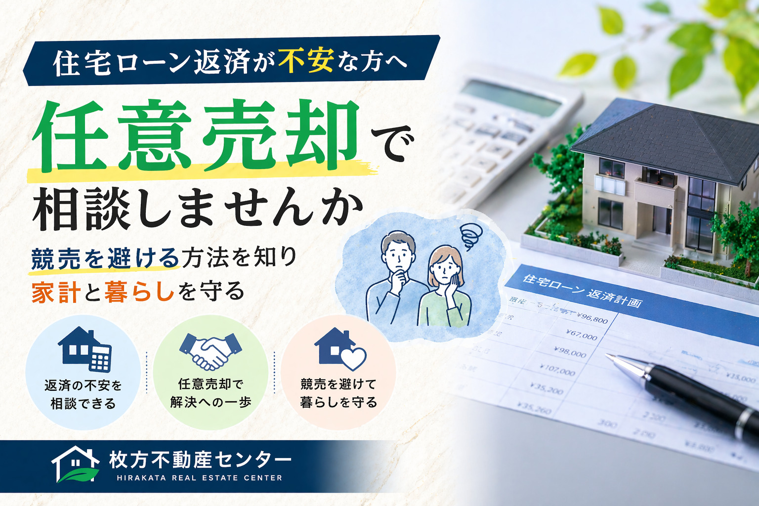枚方市で住宅ローン返済が不安な方へ任意売却で相談しませんか ...の画像