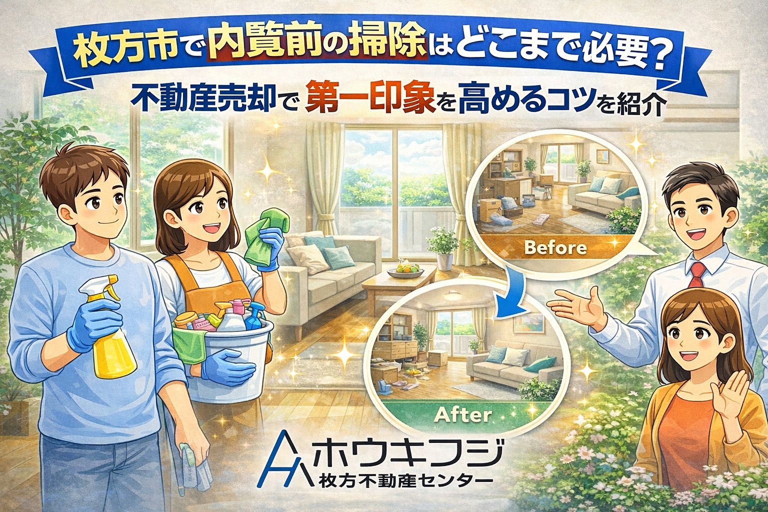 枚方市で内覧前の掃除はどこまで必要？  不動産売却で第一印象...の画像