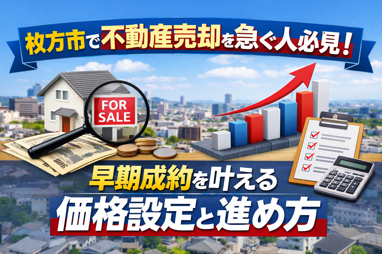 枚方市で不動産売却を急ぐ人必見！早期成約を叶える価格設定と進...の画像