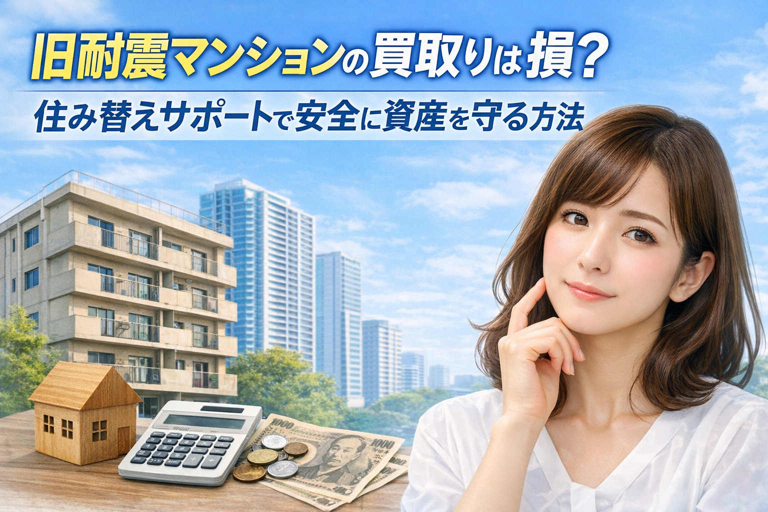 旧耐震マンションの買い取りは損？  住み替えサポートで安全に...の画像