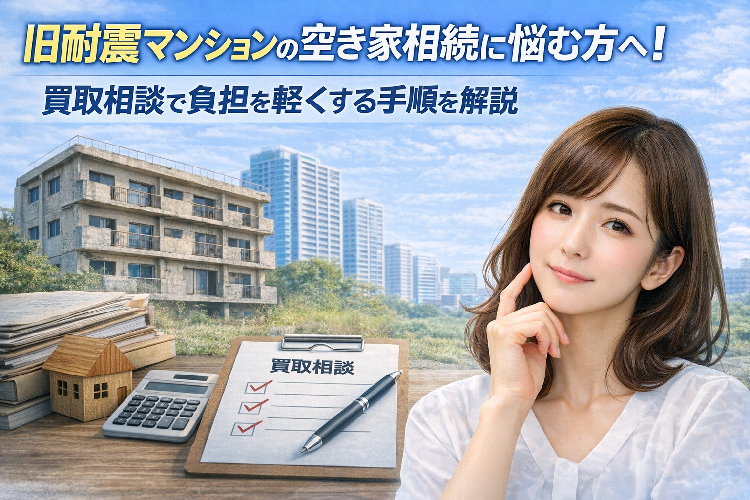 旧耐震マンションの空き家相続に悩む方へ！買い取り相談で負担を...の画像