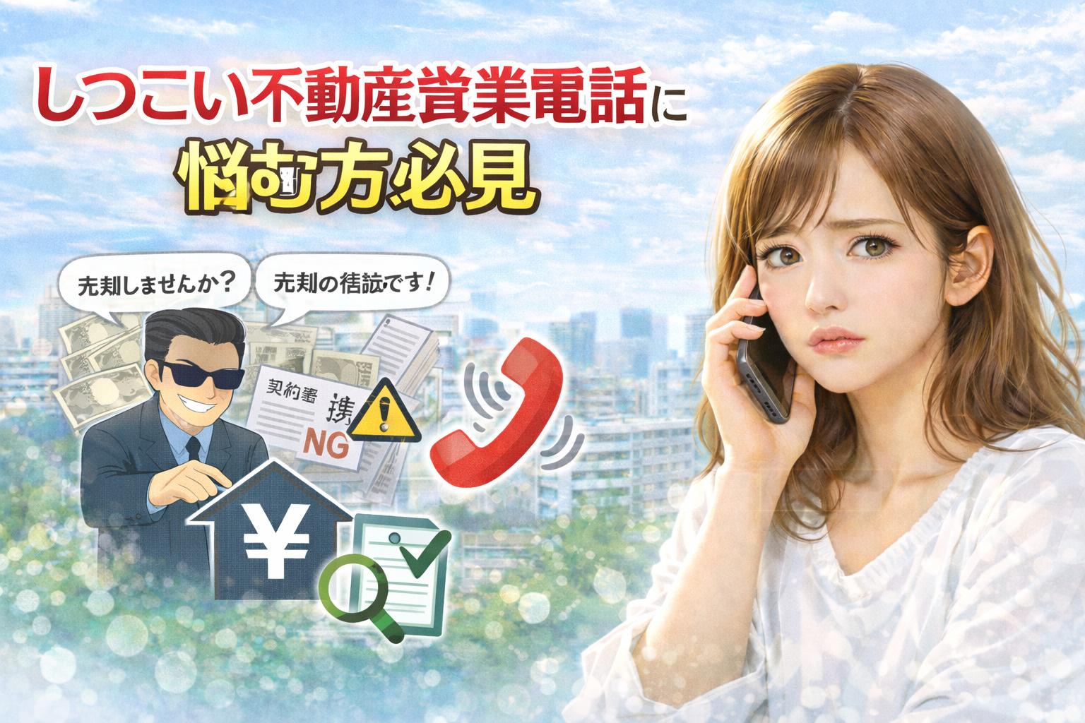 しつこい不動産営業電話に悩む方必見  今すぐできる電話の対処...の画像