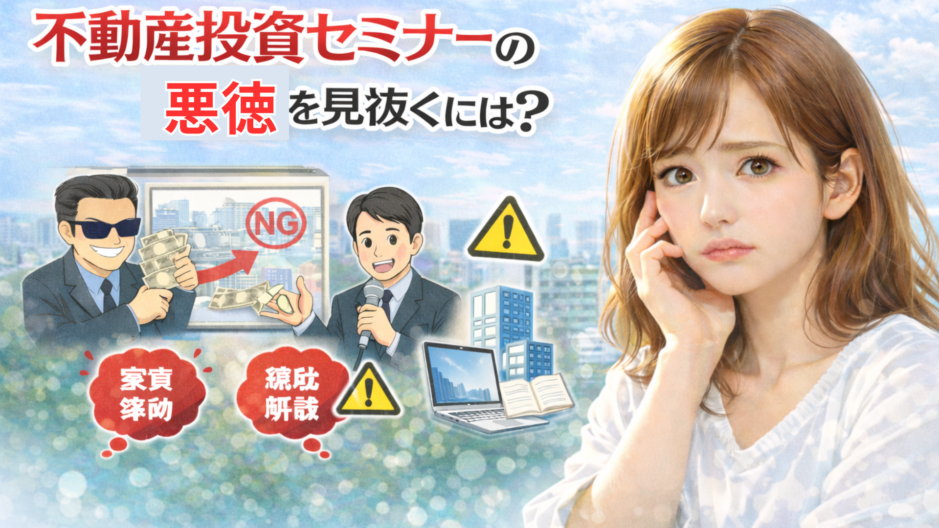不動産投資セミナーの悪徳を見抜くには？  安全な選び方のポイ...の画像