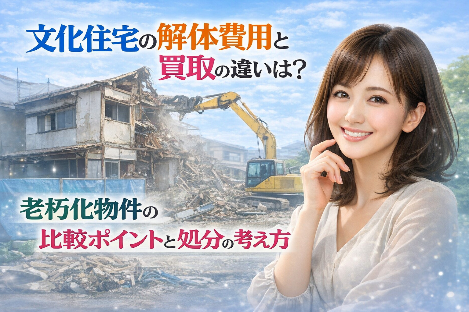 文化住宅の解体費用と買取の違いは？  老朽化物件の比較ポイン...の画像
