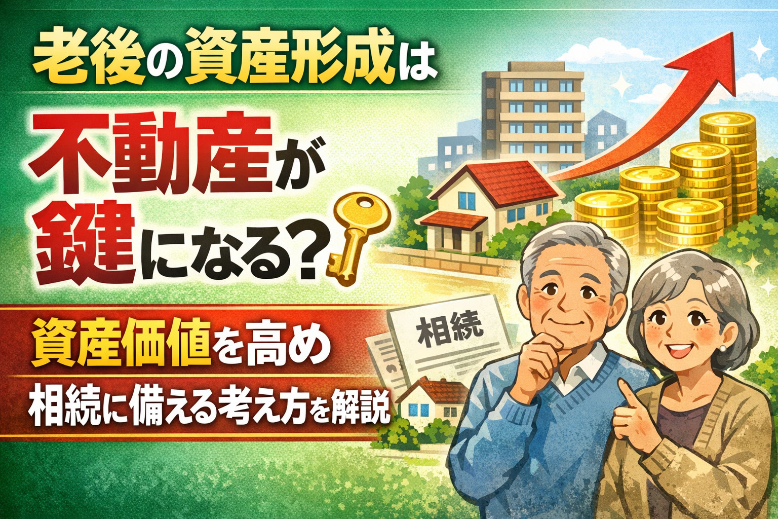 老後の資産形成は不動産が鍵になる？  資産価値を高め相続に備...の画像