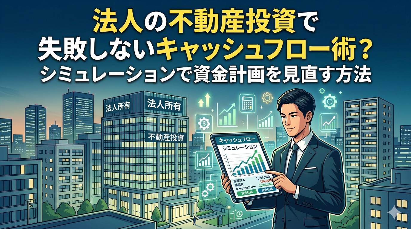 法人の不動産投資で失敗しないキャッシュフロー術？  シミュレ...の画像