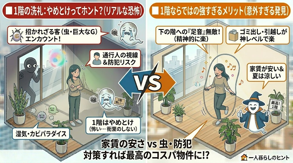 【安さの代償!?】1階の部屋は本当にやめとけ？住んでわかった...の画像