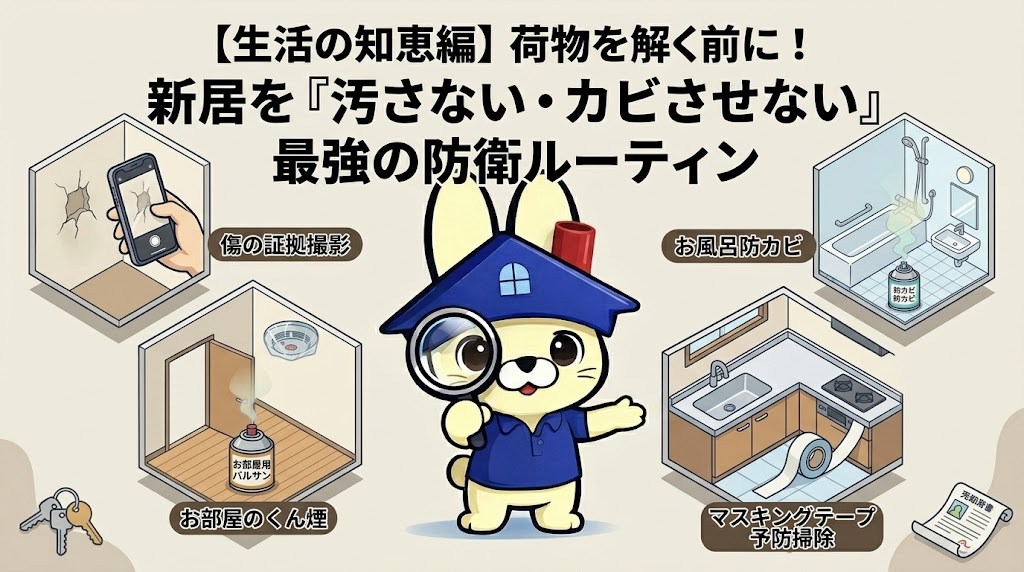 【生活の知恵編】荷物を解く前に！新居を「汚さない・カビさせな...の画像