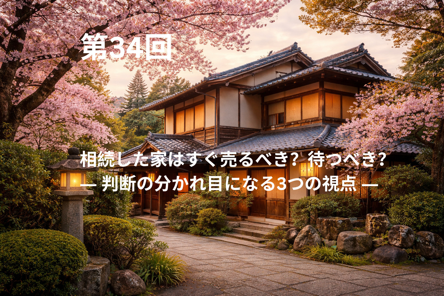 相続した家はすぐ売るべき？待つべき？  ― 判断の分かれ目に...の画像