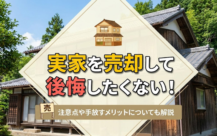 実家を売却して後悔したくない！注意点や手放すメリットについて...の画像
