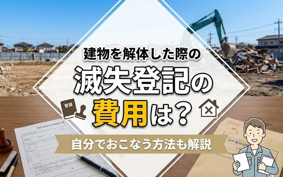 建物を解体した際の滅失登記の費用は？自分でおこなう方法も解説...の画像